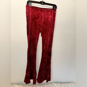 Earthbound Velvet Flair-Leg Leggings